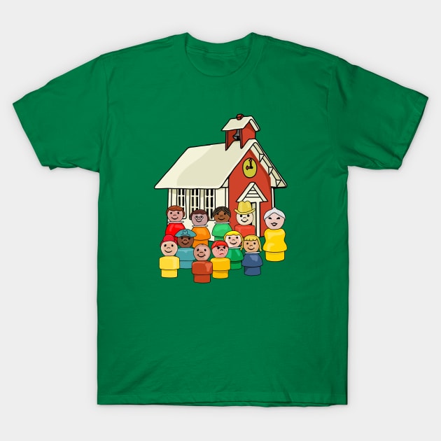 Schoolhouse Class Photo T-Shirt by Slightly Unhinged